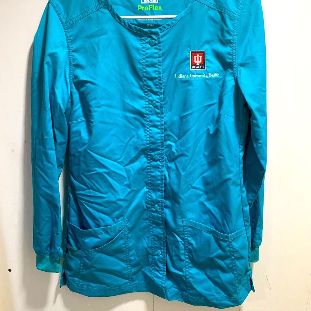 Landau proflex extra small scrub jacket- Teal BRAND NEW